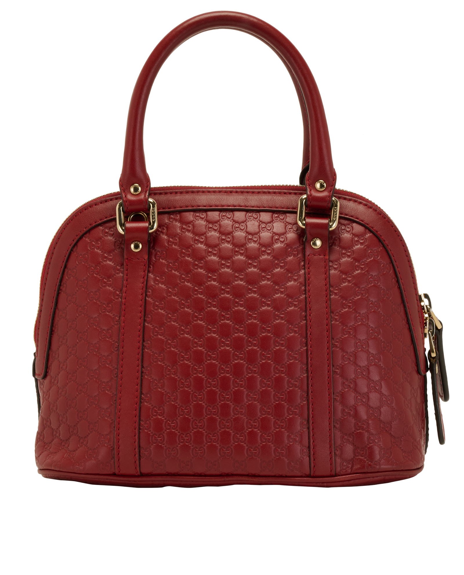 Microguccissima Dome Bag, &pound;550, Handbags, Red, Leather, Back view